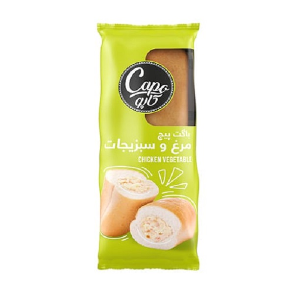 ساندويچ باگت پيچ الويه مرغ و سبزيجات كاپو