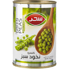 كنسرو نخود فرنگي قوطي 410 گرمي سحر 