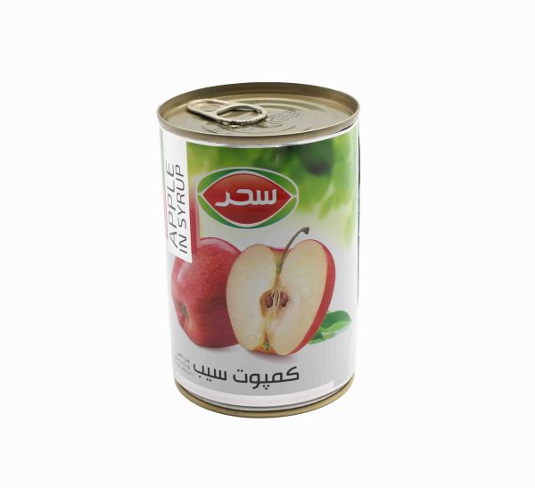 كمپوت سيب قوطي 400 گرمي سحر 