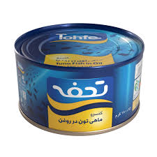 كنسرو ماهي تون در روغن 180 گرمي تحفه