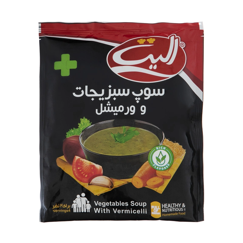 سوپ سبزيجات و ورميشل 90 گرمي اليت