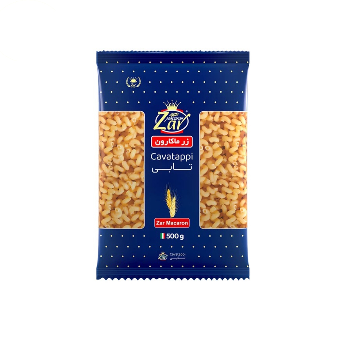 ماكاروني فرمي تابي 500گرمي زر ماكارون