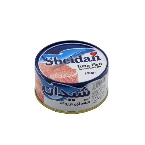 كنسرو ماهي تون در روغن 180 گرمي شيدان