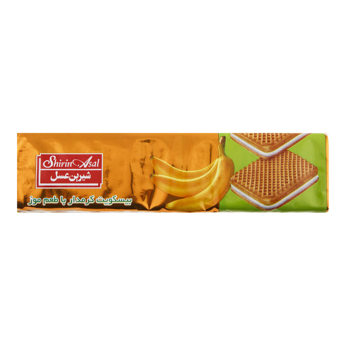 بيسكويت كرمدار موزي 120 گرمي شيرين‌عسل