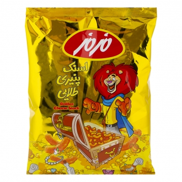 اسنك طلايي با طعم پنيري 170گرمي مزمز 