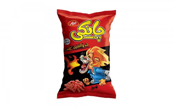 اسنك چانكي با طعم تند و آتشين فلفلي 90 گرمي مزمز