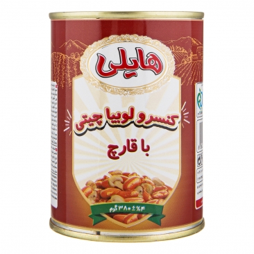 كنسرو لوبيا چيتي با قارچ 380 گرمي هايلي