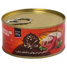 كنسروتون ماهي در روغن با فلفل تند چيلي